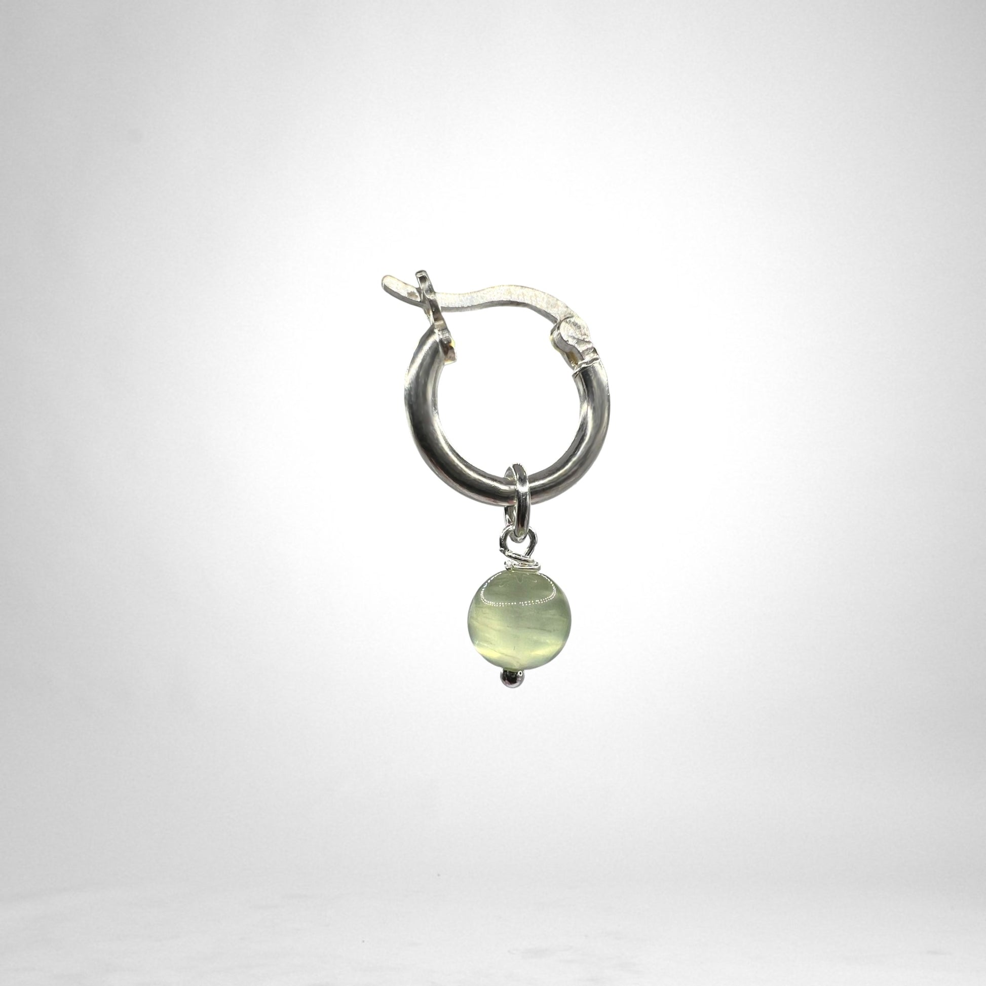 Hoop silver Charms - crystals & quartz