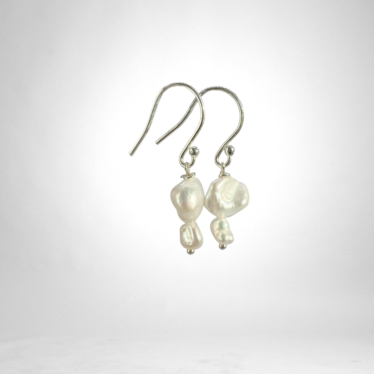 Keshi Pearl gold earrings