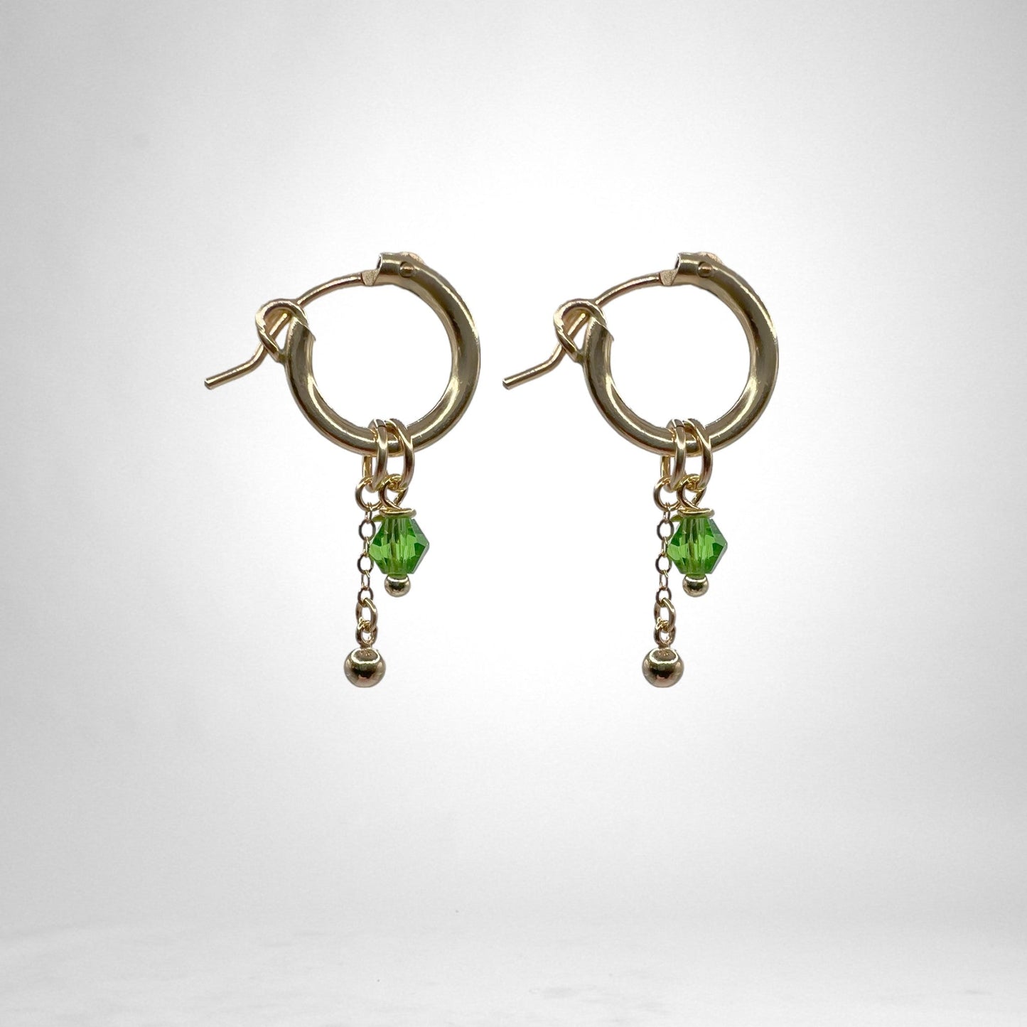 Gull hringlokkar með kristal