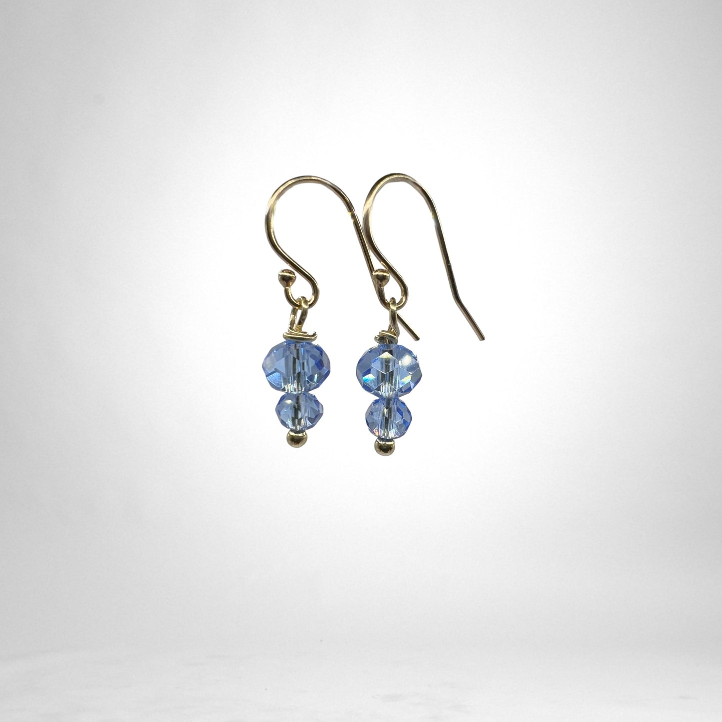 Crystal gold & silver earrings