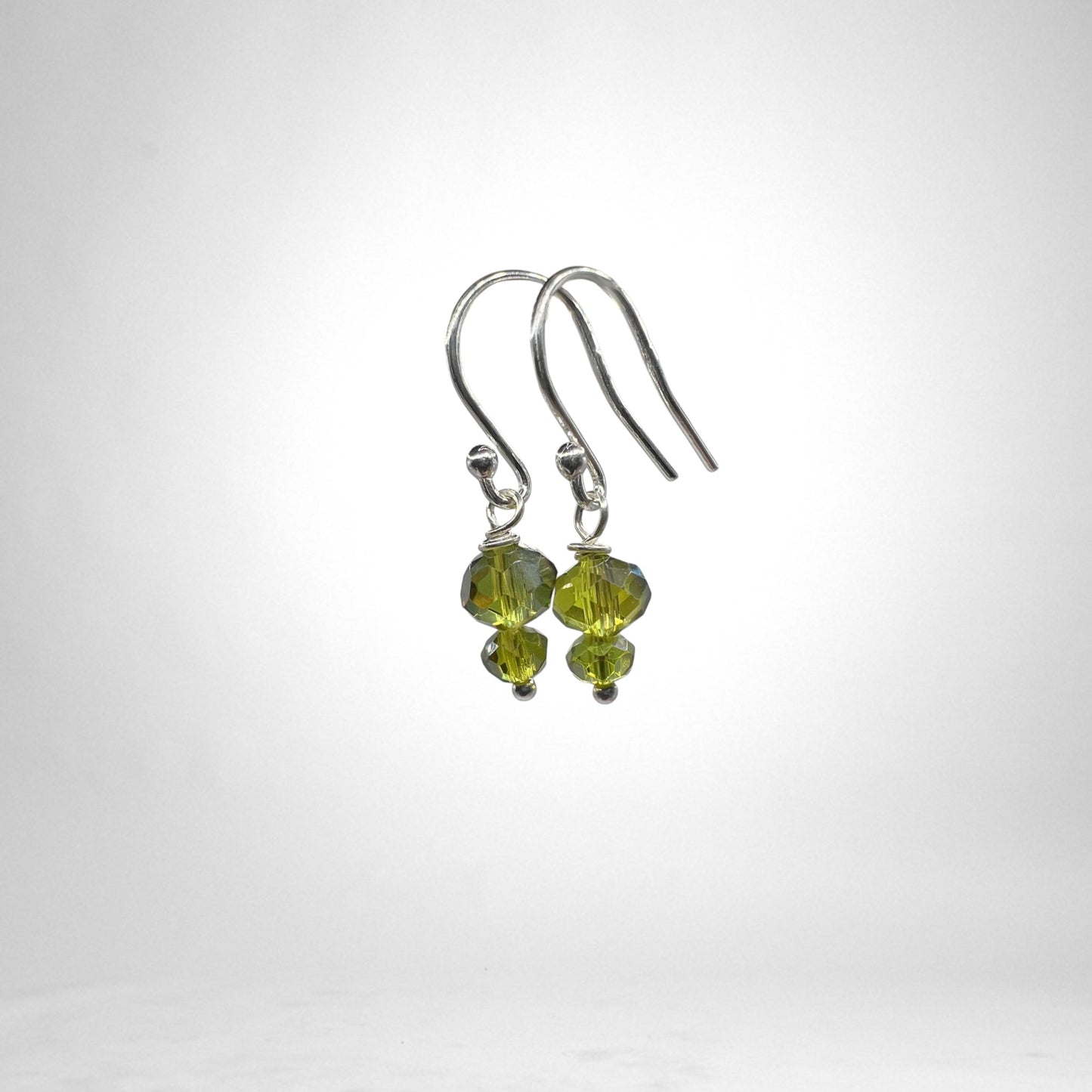 Crystal gold & silver earrings