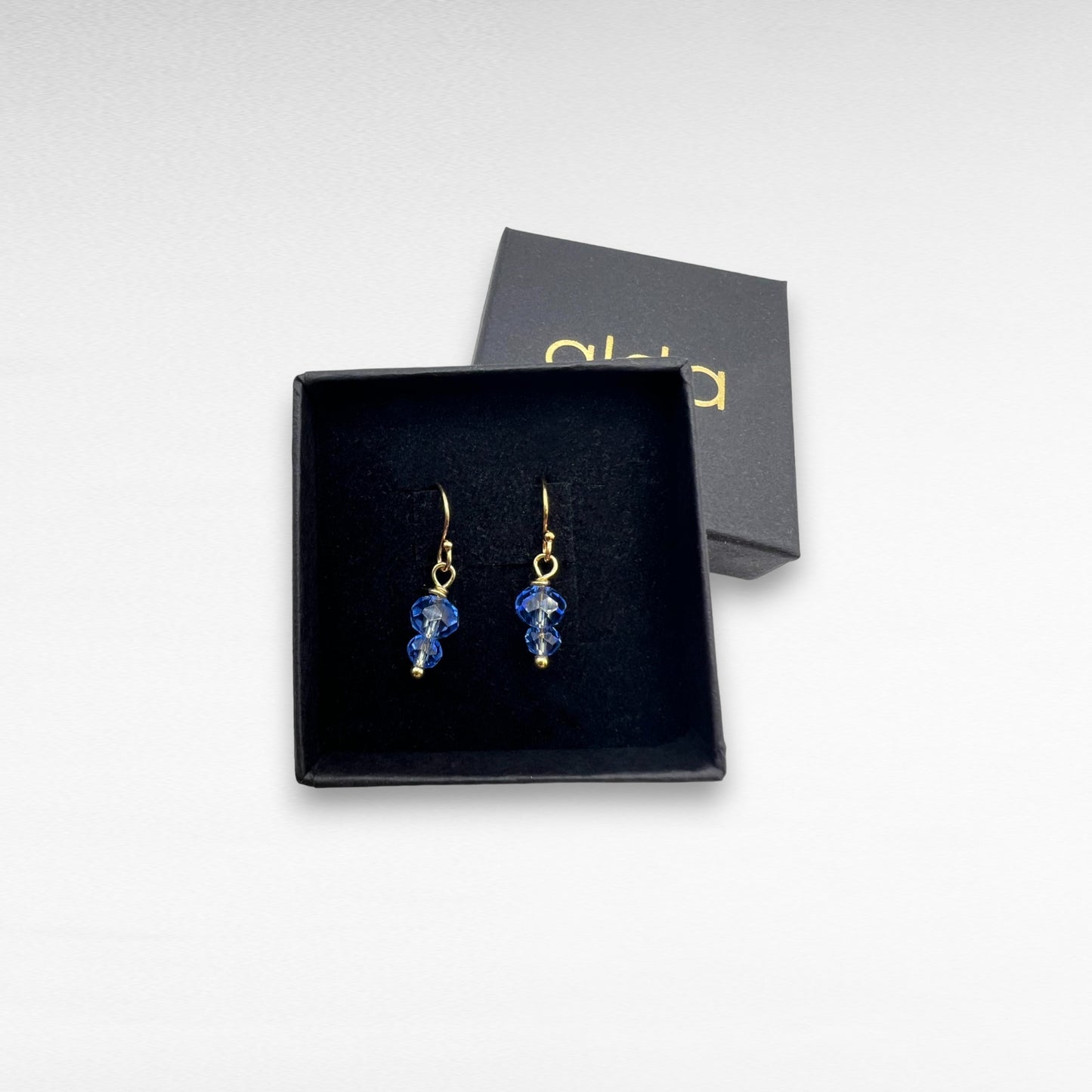 Crystal gold & silver earrings