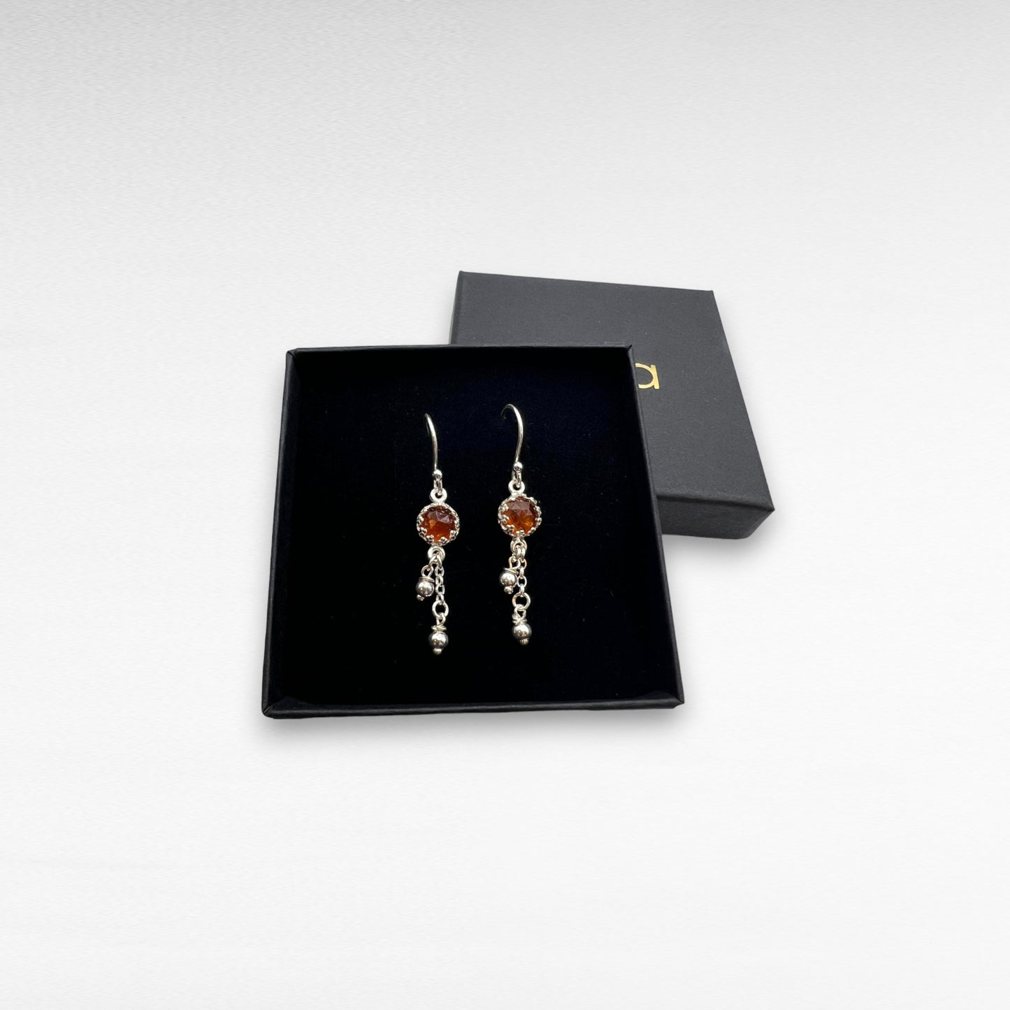 Chain Drop silver earrings