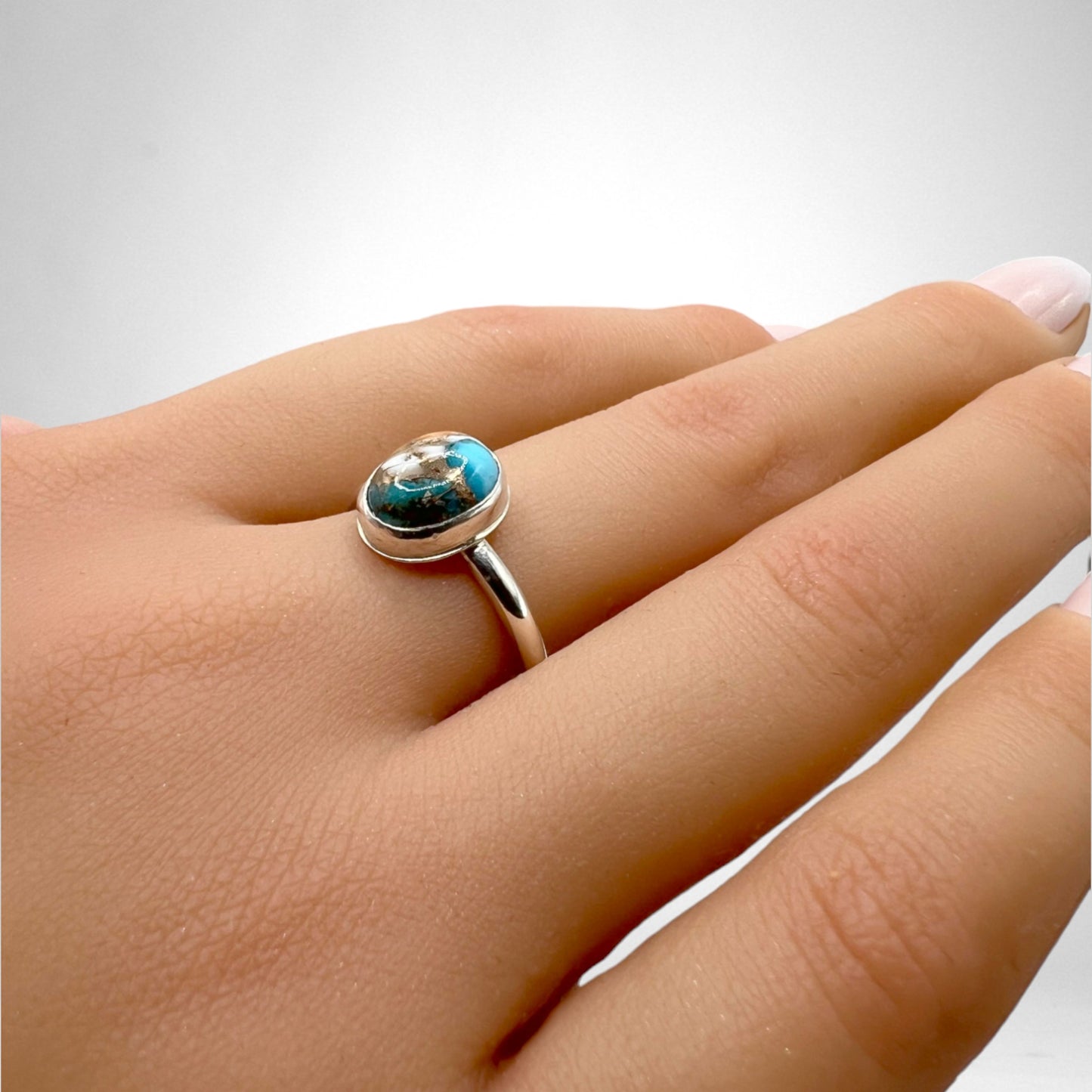 Oyster Copper silver ring