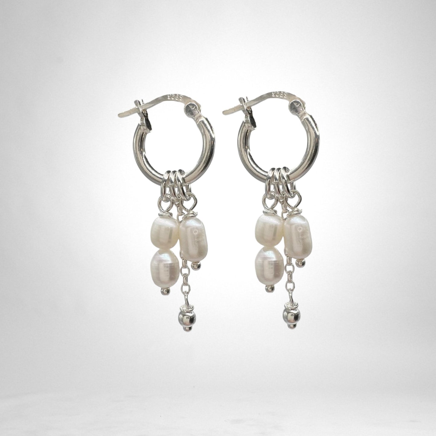 Silver Hoops with charms