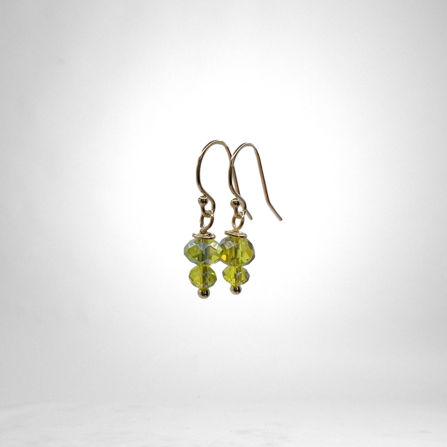 Crystal gold & silver earrings