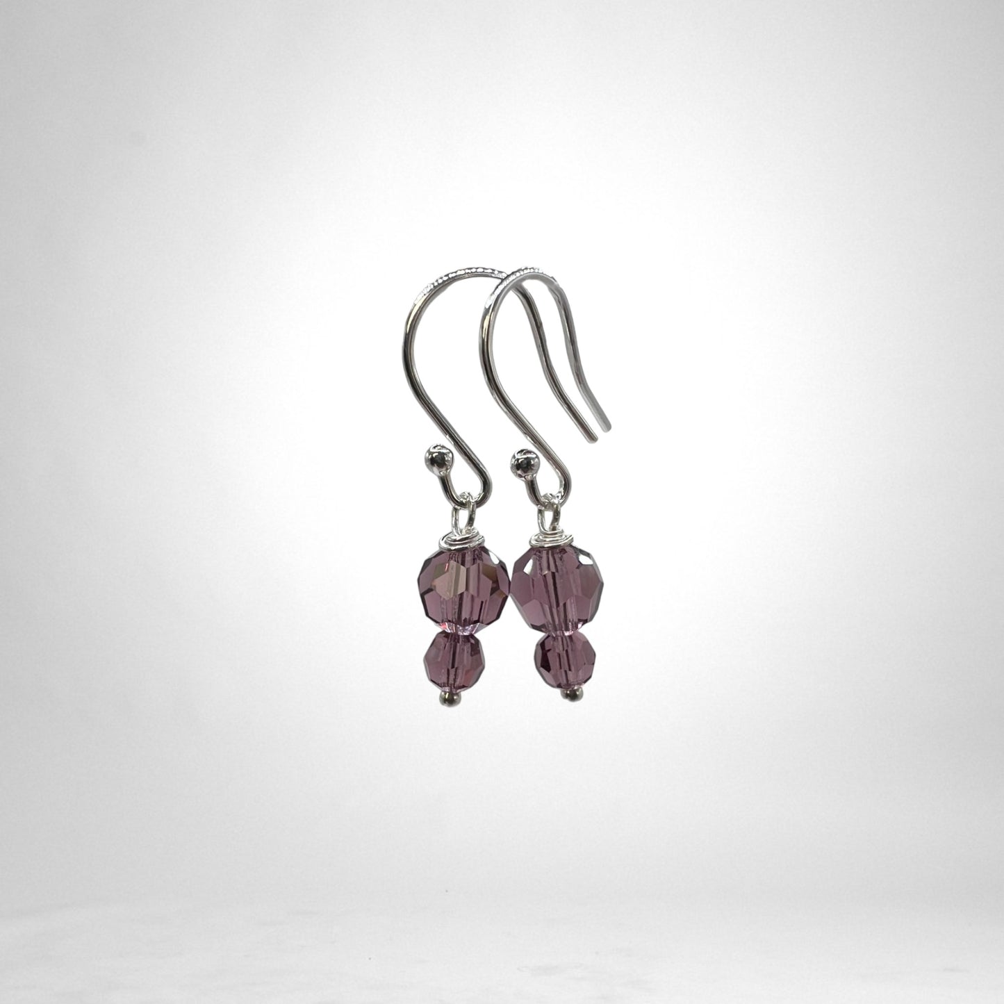 Crystal gold & silver earrings