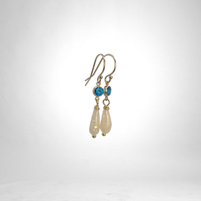 Clay Drop gold earrings