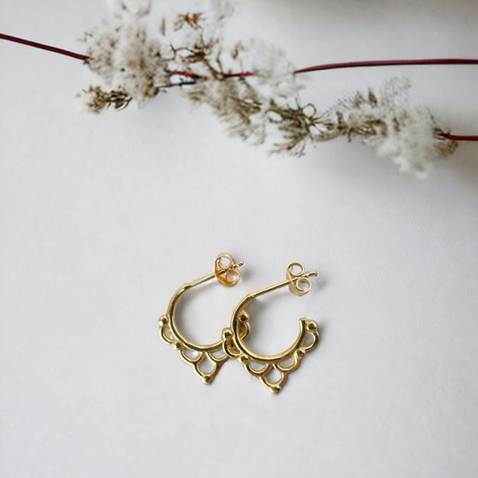 Elegant gold earrings