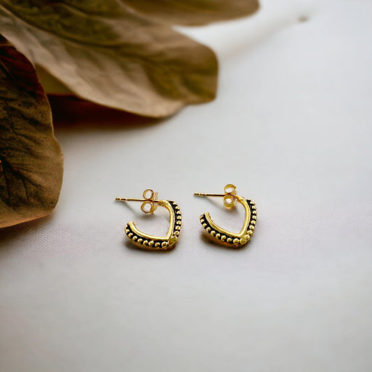 Ballwire gold earrings