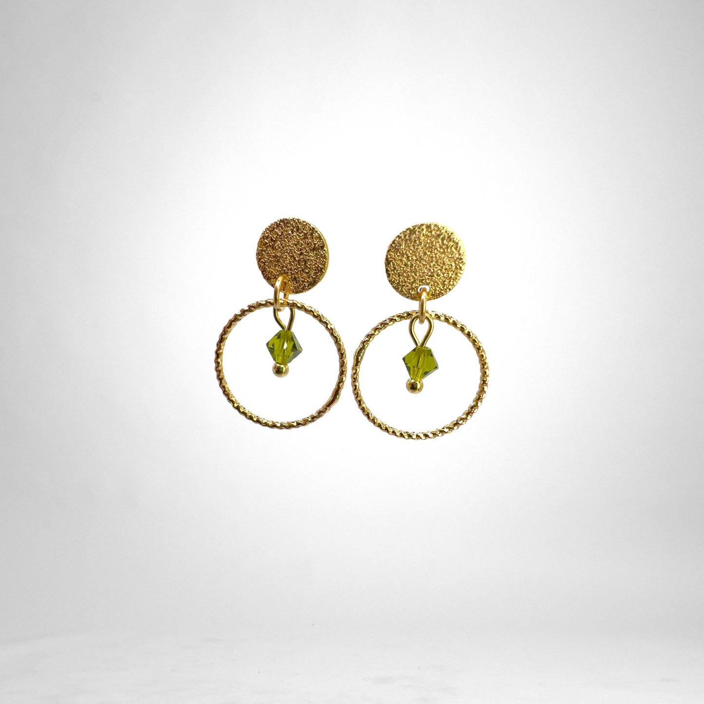 Glitter Crystal gold earrings