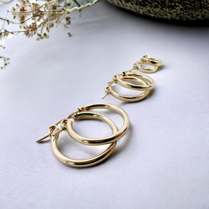 Hoops - gold filled