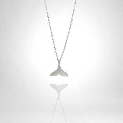 Whale Tail silver necklace