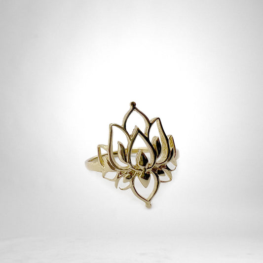 Gold Lotus gold ring