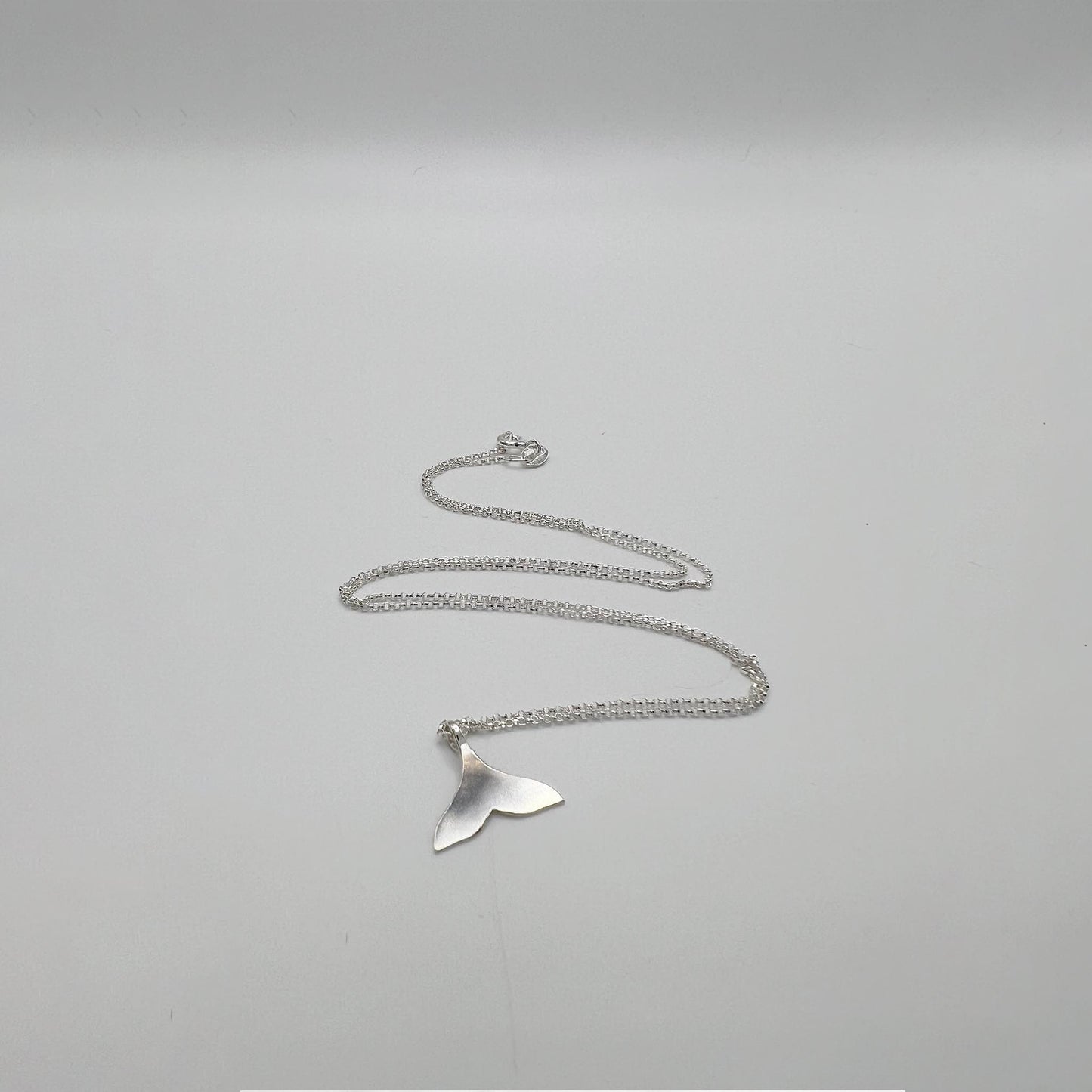 Whale Tail silver necklace