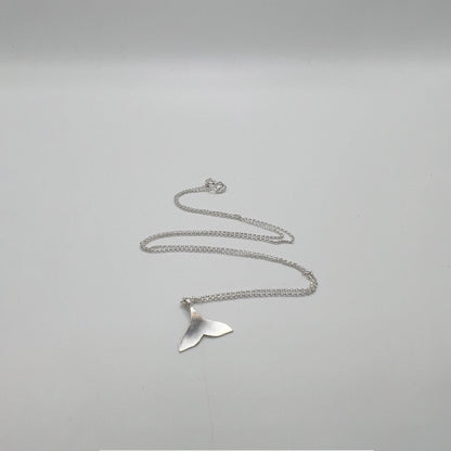 Whale Tail silver necklace